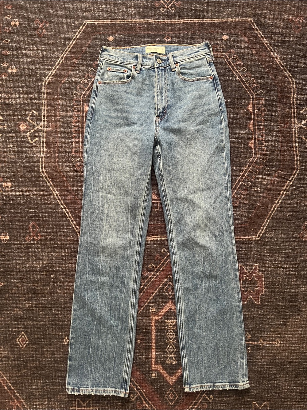 Abercrombie ankle straight ultra high rise jean